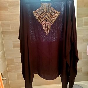 Aztec print Express one size poncho